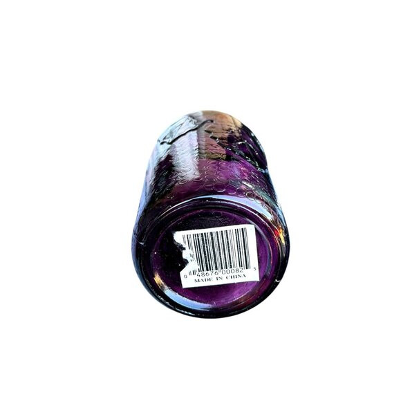 Decorative Purple Wine Bottle With Grape Design & Cork Stopper - Picture 6 of 6